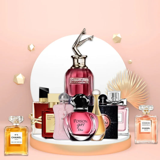 مجموعة 10 عطور نسائية فاخرة - متنوعة متنوعة من 70 مل إلى 100 مل
